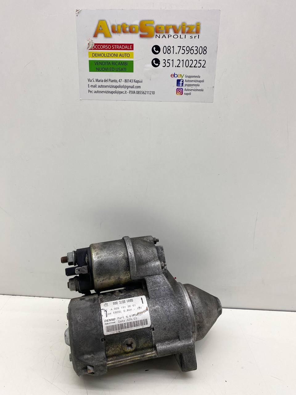 MOTORINO AVVIAMENTO SMART 450 600 BENZINA 2003 - 0003188V008 / A0051512601